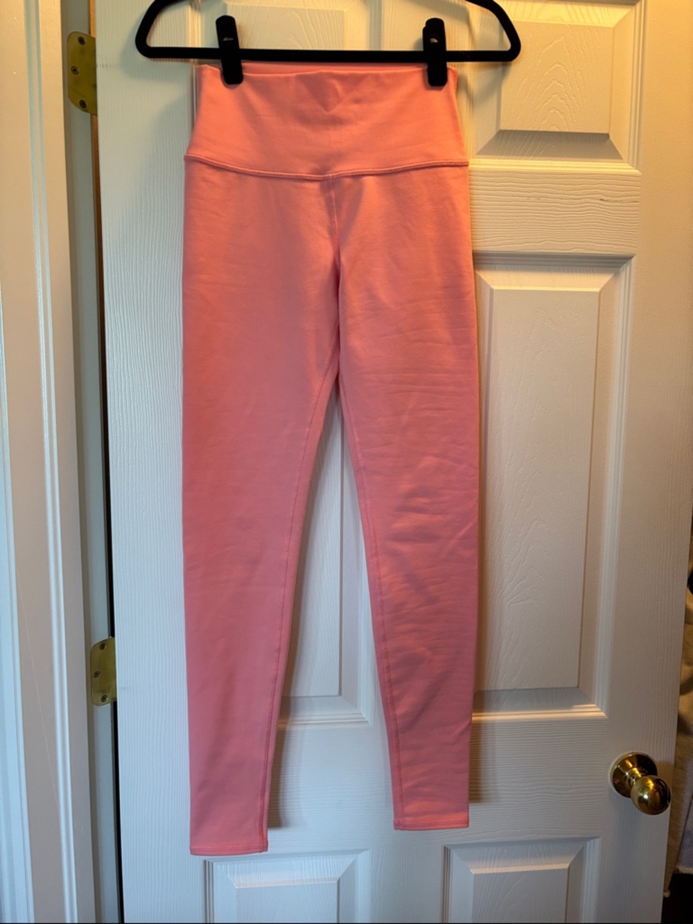 RETIRED COLOR ALO Yoga Coral-Pink High Waist Leggings in Alo-soft